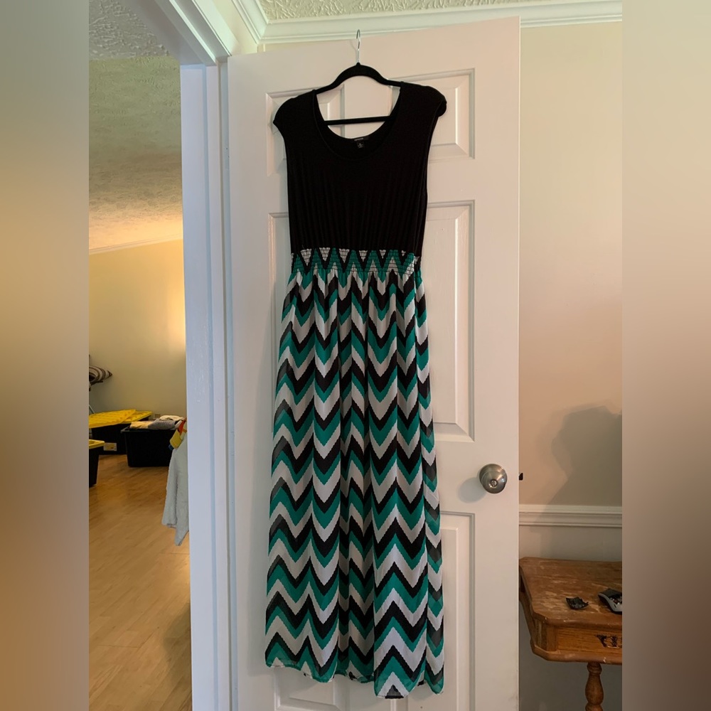 Long Chevron Dress - Light & Airy!